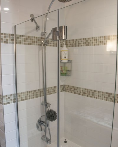 glass shower area