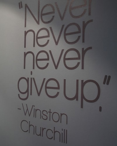winston churchill quote on wall